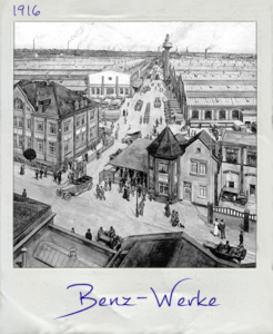 Gemälde der Benz-Werke von Otto Albert Koch von 1916