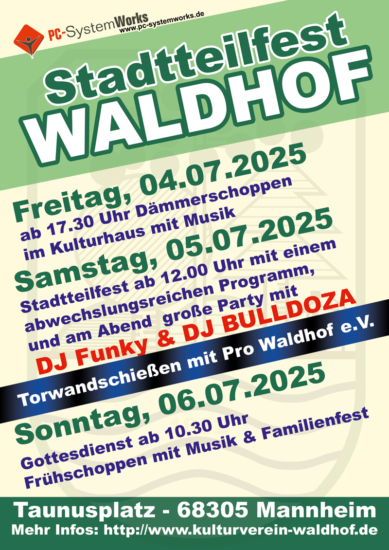 Stadtteilfest 2025 auf dem Taunusplatz Waldhof in Mannheim